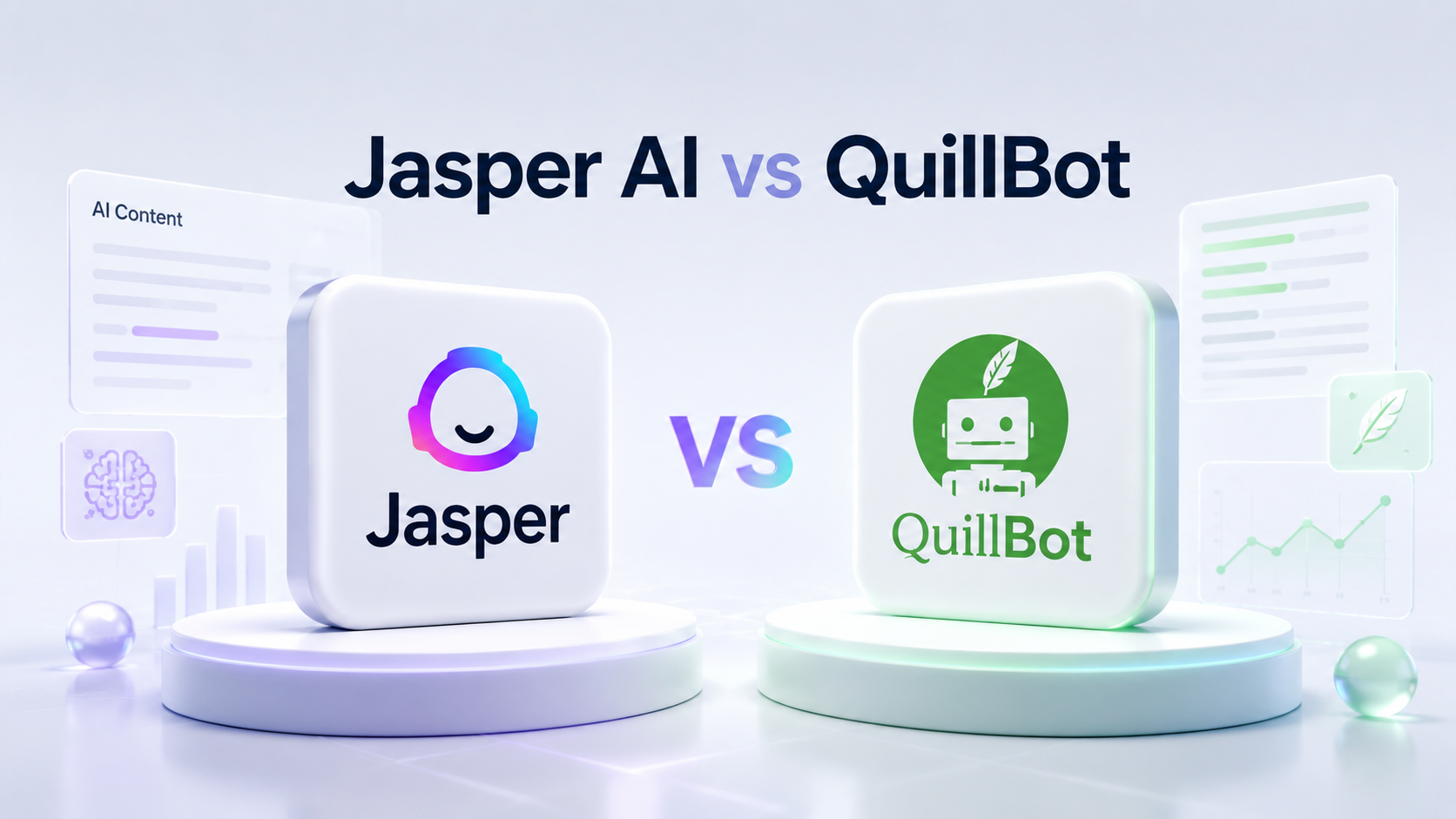 Jasper AI vs QuillBot writing tool comparison